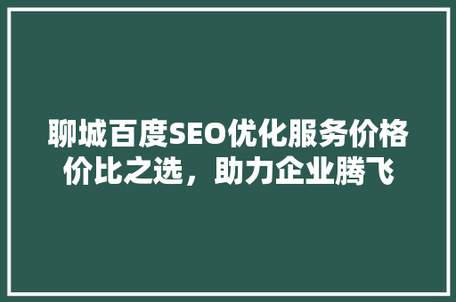 聊城百度SEO优化服务价格价比之选，助力企业腾飞