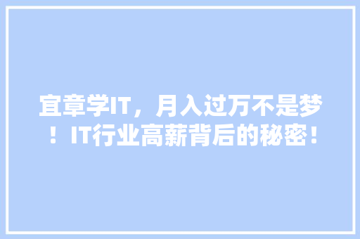宜章学IT，月入过万不是梦！IT行业高薪背后的秘密！ 网站建设
