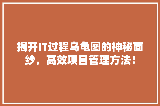 揭开IT过程乌龟图的神秘面纱，高效项目管理方法！