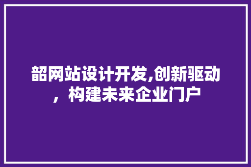 韶网站设计开发,创新驱动，构建未来企业门户