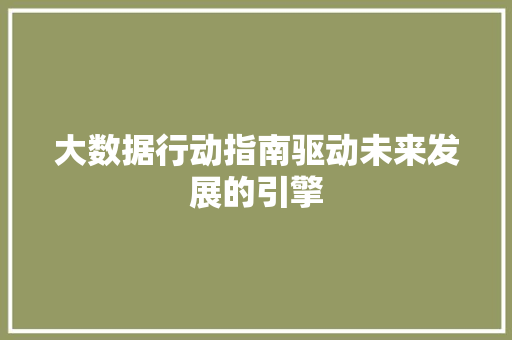 大数据行动指南驱动未来发展的引擎