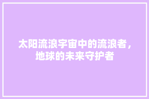 太阳流浪宇宙中的流浪者，地球的未来守护者