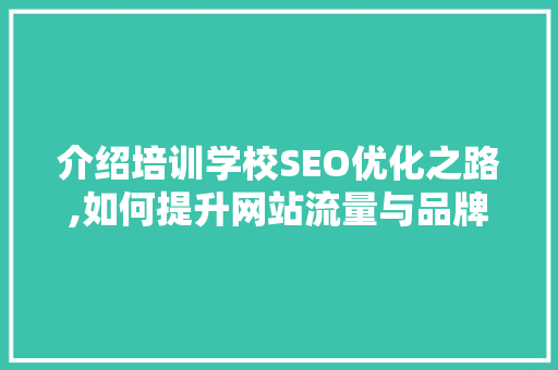 介绍培训学校SEO优化之路,如何提升网站流量与品牌影响力 网站建设