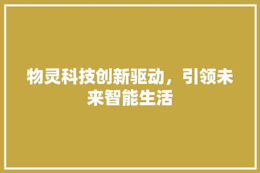 物灵科技创新驱动，引领未来智能生活