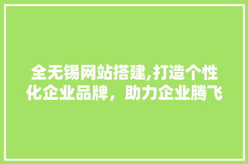 全无锡网站搭建,打造个性化企业品牌，助力企业腾飞 前端技术