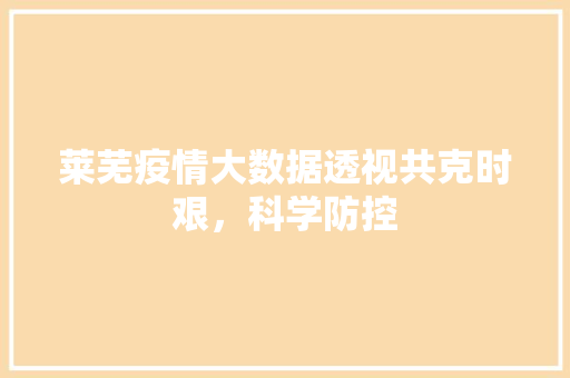莱芜疫情大数据透视共克时艰，科学防控