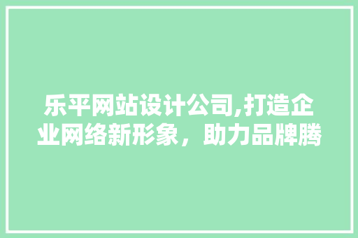 乐平网站设计公司,打造企业网络新形象，助力品牌腾飞