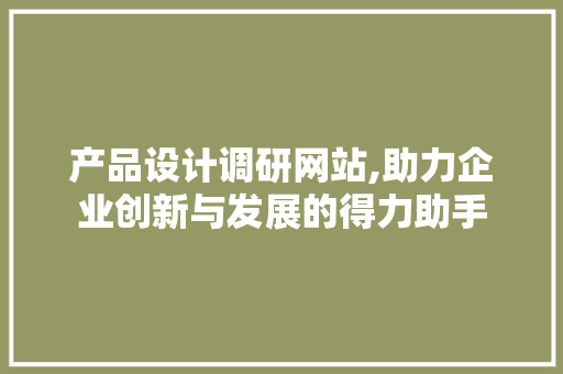 产品设计调研网站,助力企业创新与发展的得力助手 项目报告