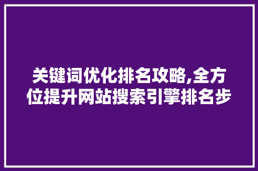关键词优化排名攻略,全方位提升网站搜索引擎排名步骤