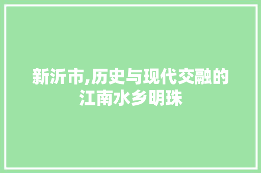 新沂市,历史与现代交融的江南水乡明珠