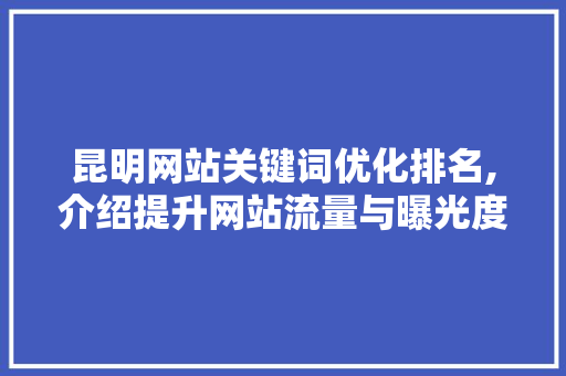 昆明网站关键词优化排名,介绍提升网站流量与曝光度的方法
