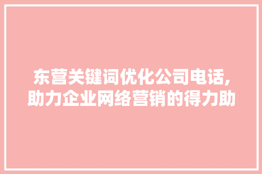 东营关键词优化公司电话,助力企业网络营销的得力助手