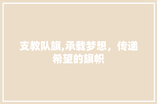 支教队旗,承载梦想，传递希望的旗帜