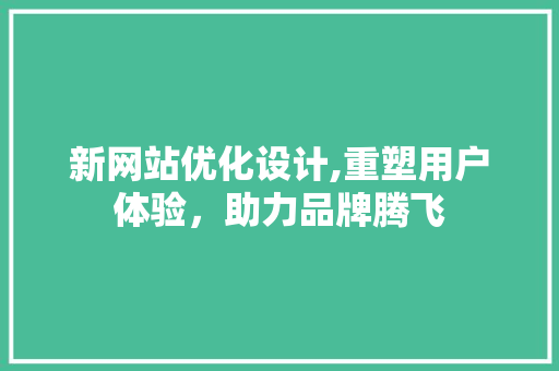 新网站优化设计,重塑用户体验，助力品牌腾飞 MySQL
