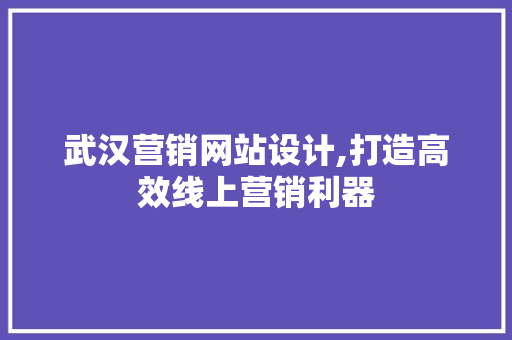 武汉营销网站设计,打造高效线上营销利器 缓存Redis