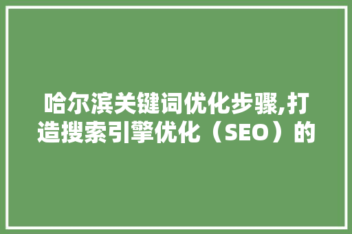 哈尔滨关键词优化步骤,打造搜索引擎优化（SEO）的黄金法则