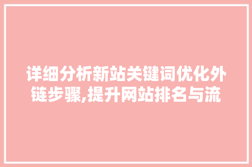 详细分析新站关键词优化外链步骤,提升网站排名与流量