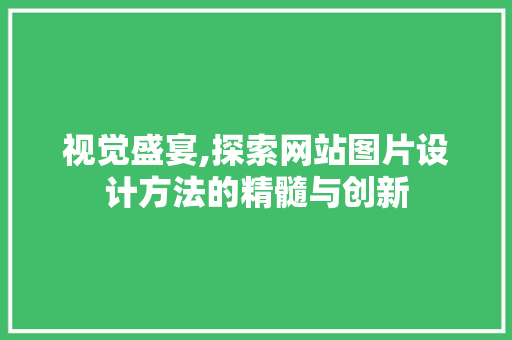 视觉盛宴,探索网站图片设计方法的精髓与创新 响应式设计