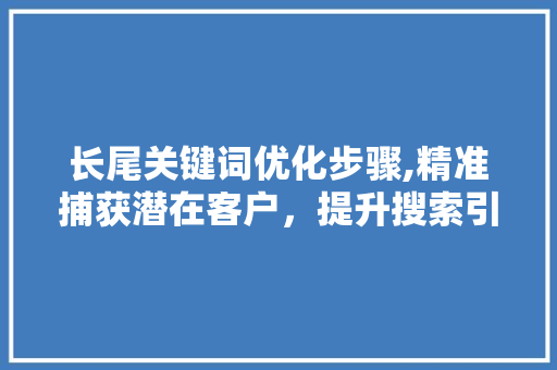 长尾关键词优化步骤,精准捕获潜在客户，提升搜索引擎排名 商务信函