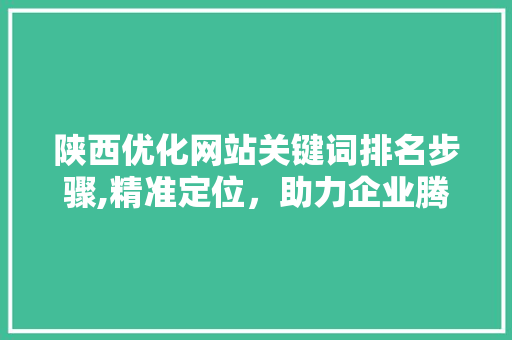 陕西优化网站关键词排名步骤,精准定位，助力企业腾飞