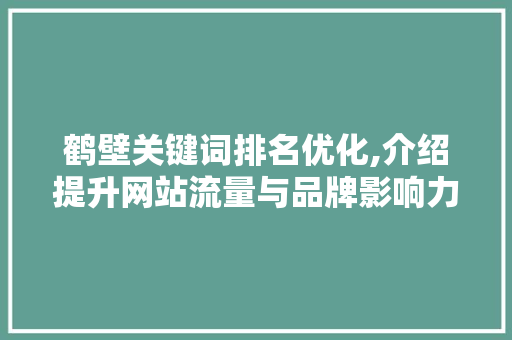 鹤壁关键词排名优化,介绍提升网站流量与品牌影响力的方法