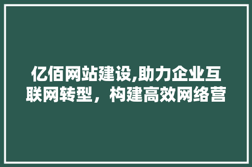 亿佰网站建设,助力企业互联网转型，构建高效网络营销新格局