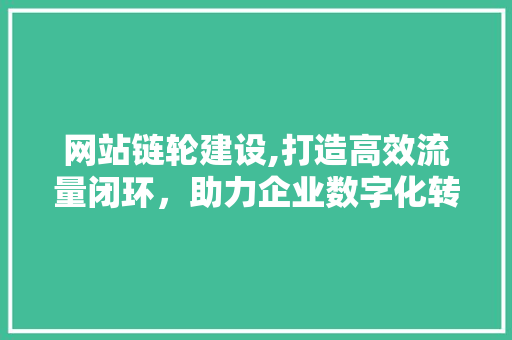 网站链轮建设,打造高效流量闭环，助力企业数字化转型
