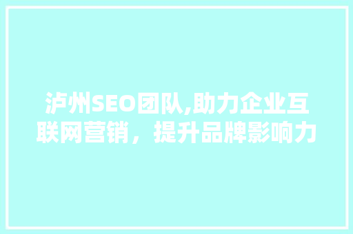 泸州SEO团队,助力企业互联网营销，提升品牌影响力