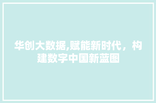 华创大数据,赋能新时代，构建数字中国新蓝图 网站建设