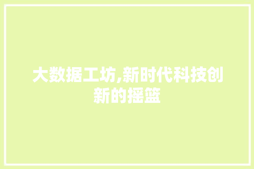 大数据工坊,新时代科技创新的摇篮 响应式设计