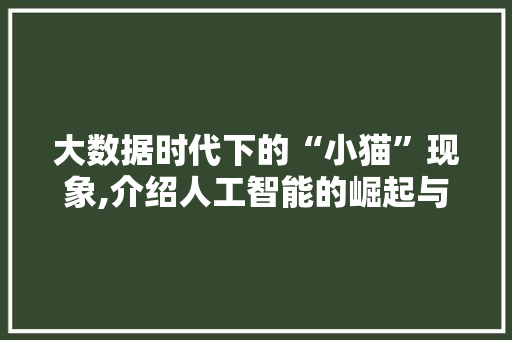 大数据时代下的“小猫”现象,介绍人工智能的崛起与影响