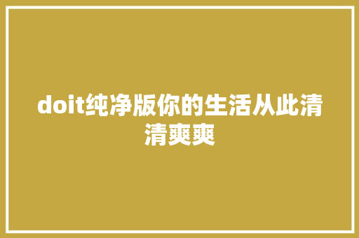 doit纯净版你的生活从此清清爽爽 商务信函